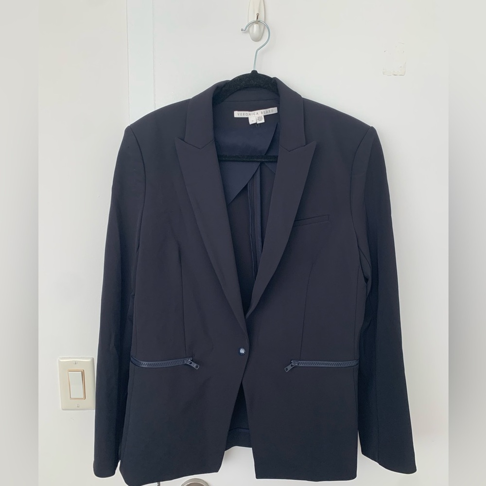 Veronica Beard Iconic Scuba Dickey Jacket Navy - Picture 5 of 8